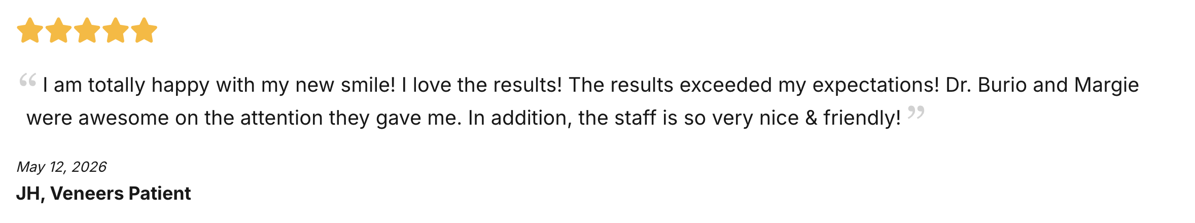 Our Patient Reviews